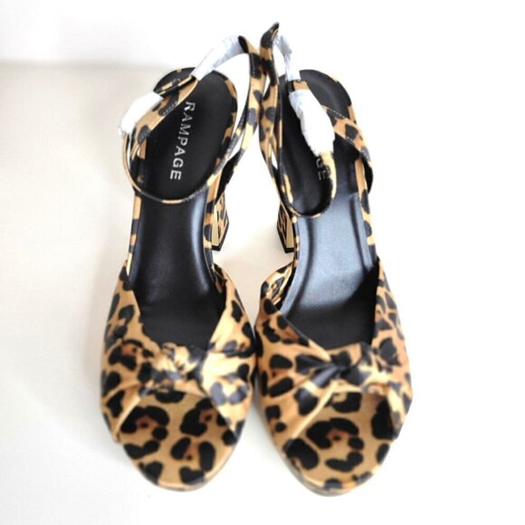 RAMPAGE Platform Dress Heels Leopard | Womens US 7.5 - Picture 10 of 16
